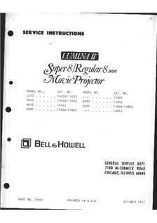 Bell and Howell 1480 manual. Camera Instructions.